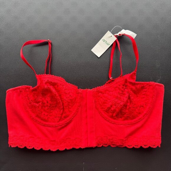 NWT Aerie Show Off Cozy Rib Unlined Corset Bra 36B - Picture 5 of 9